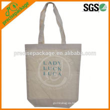 La bolsa de asas 100% natural de las compras del algodón